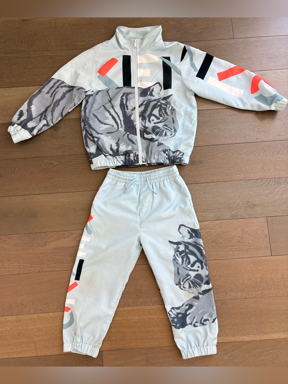 Kenzo Kids Light Blue Tiger Print Tracksuit